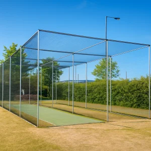 2 Bay Heavy Duty Fixed Cricket Cage & Net - 14.64m x 7.32m